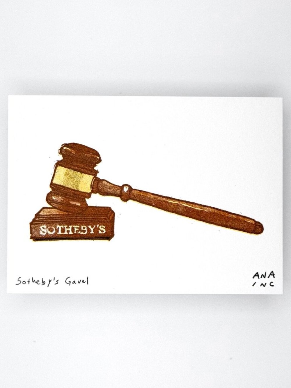 Ana Inciardi Sotheby's Gavel Mini Art Print New Unframed